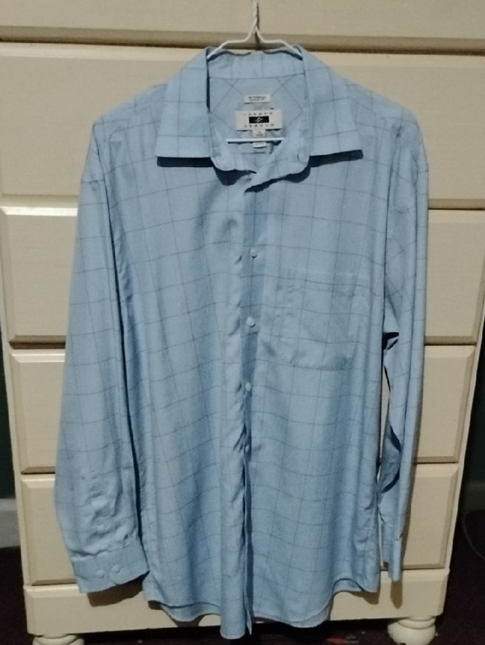 Joseph Abboud Light Blue Windowpane Dress Shirt